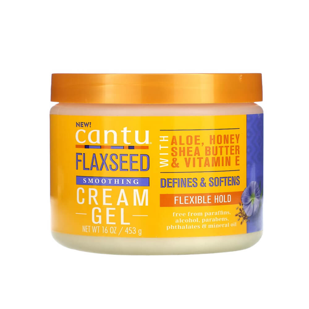 Cantu Flaxseed Smoothing Cream Gel Gel proti krepu a lámání vlasů Kudrnaté vlasy