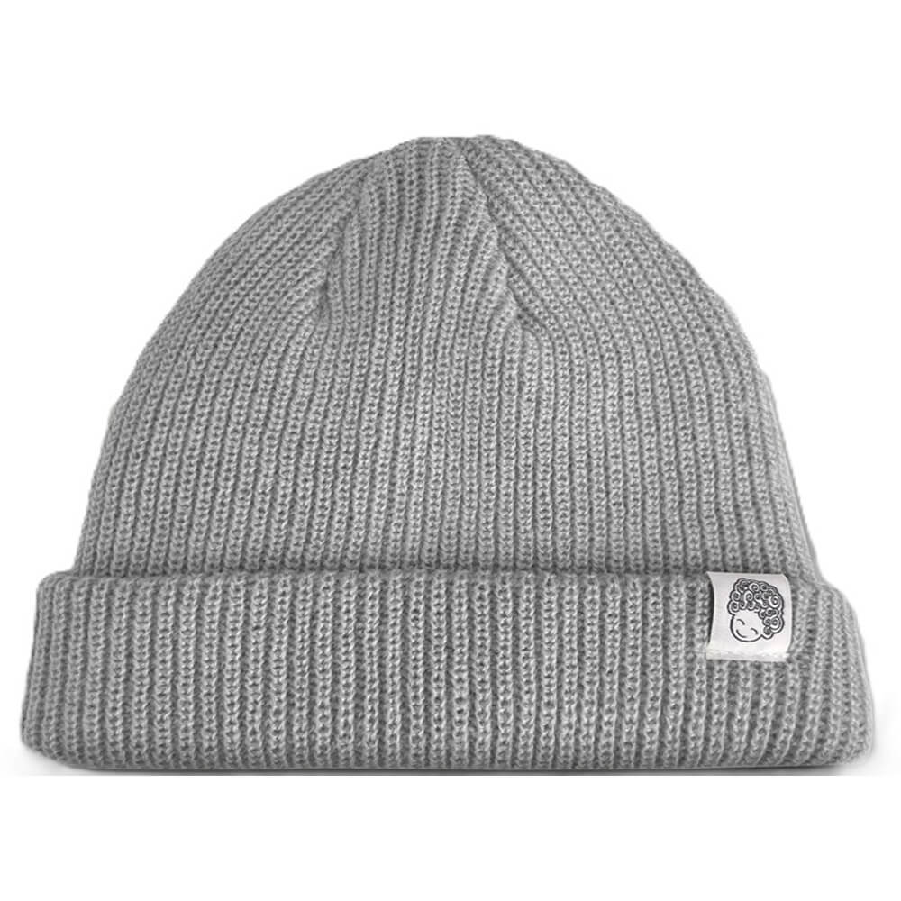 CurlyEllie Satin Lined Beanie šedá