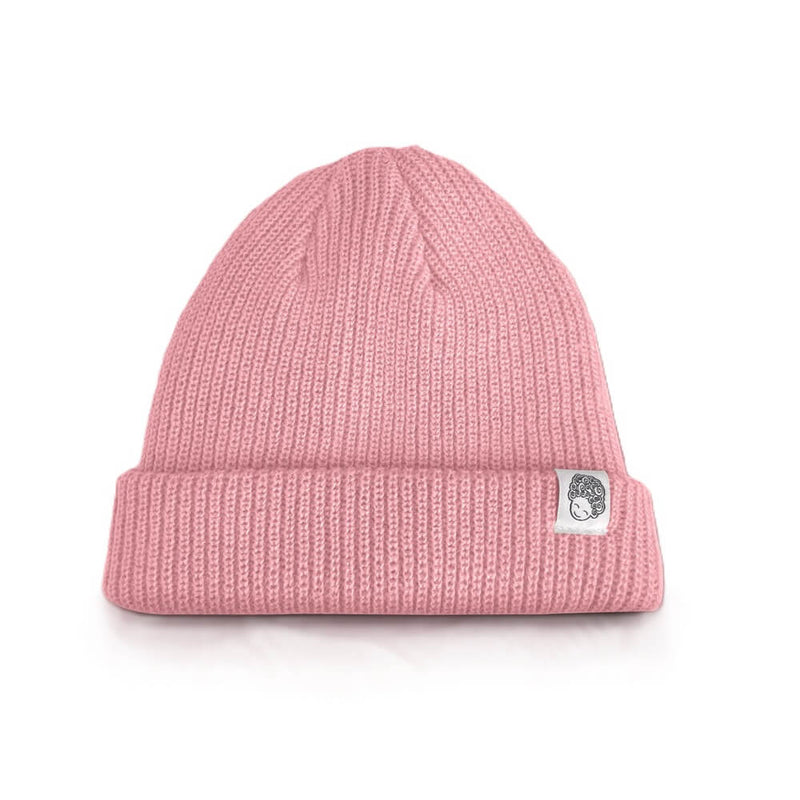CurlyEllie Satin Lined Beanie pink