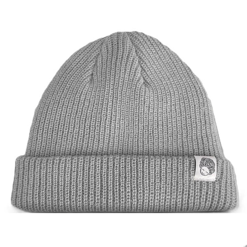 CurlyEllie Satin Lined Beanie šedá