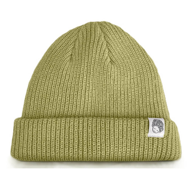 CurlyEllie Satin Lined Beanie světle zelená