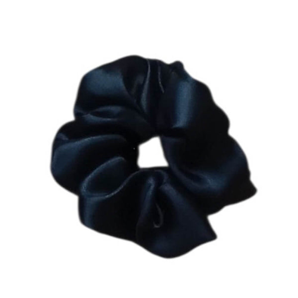 Saténová scrunchie – Černá malá