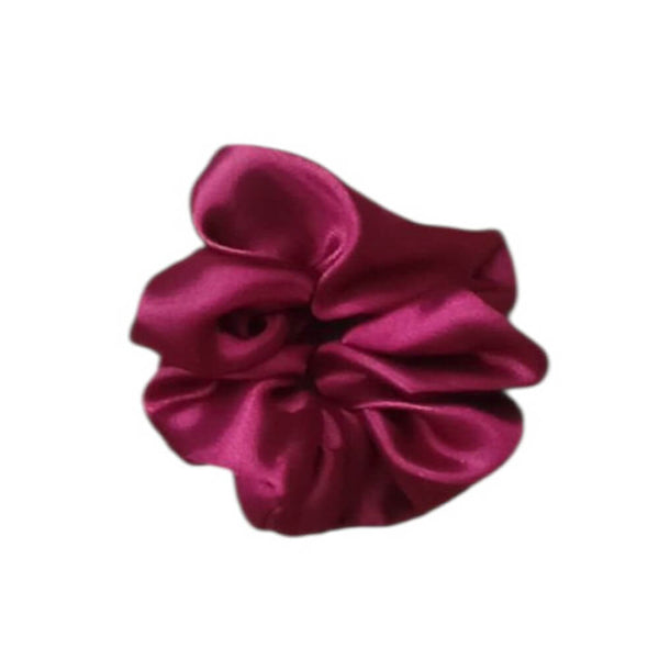 Saténová scrunchie – Vínová malá