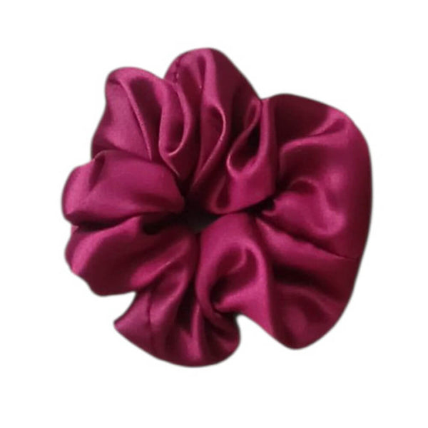 Saténová scrunchie – Vínová velká