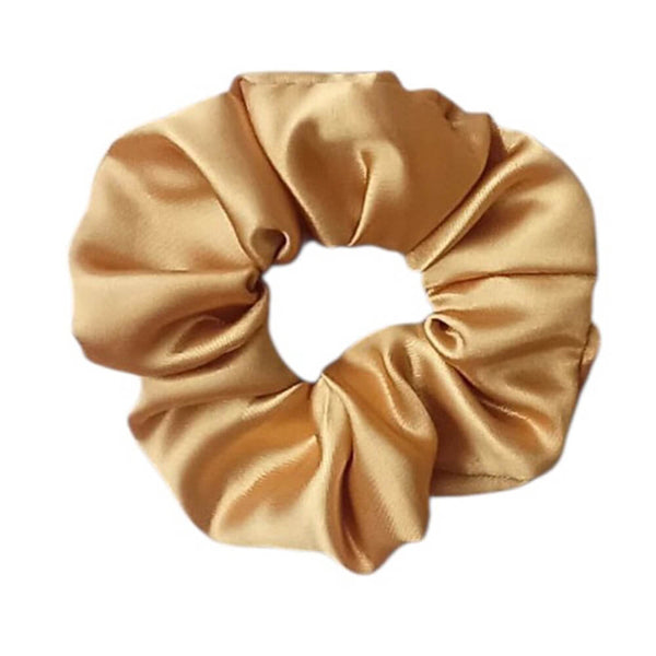 Saténová scrunchie – Zlatá velká