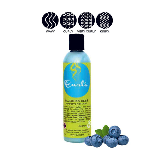 CURLS Blueberry Bliss Reparative Hair Wash – Šampon 236 ml