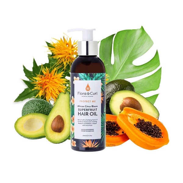 Flora & Curl African Citrus Superfruit Hair Oil – Pečující olej na kudrnaté vlasy