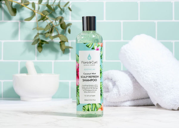 Flora & Curl Coconut Mint Scalp Refresh Shampoo