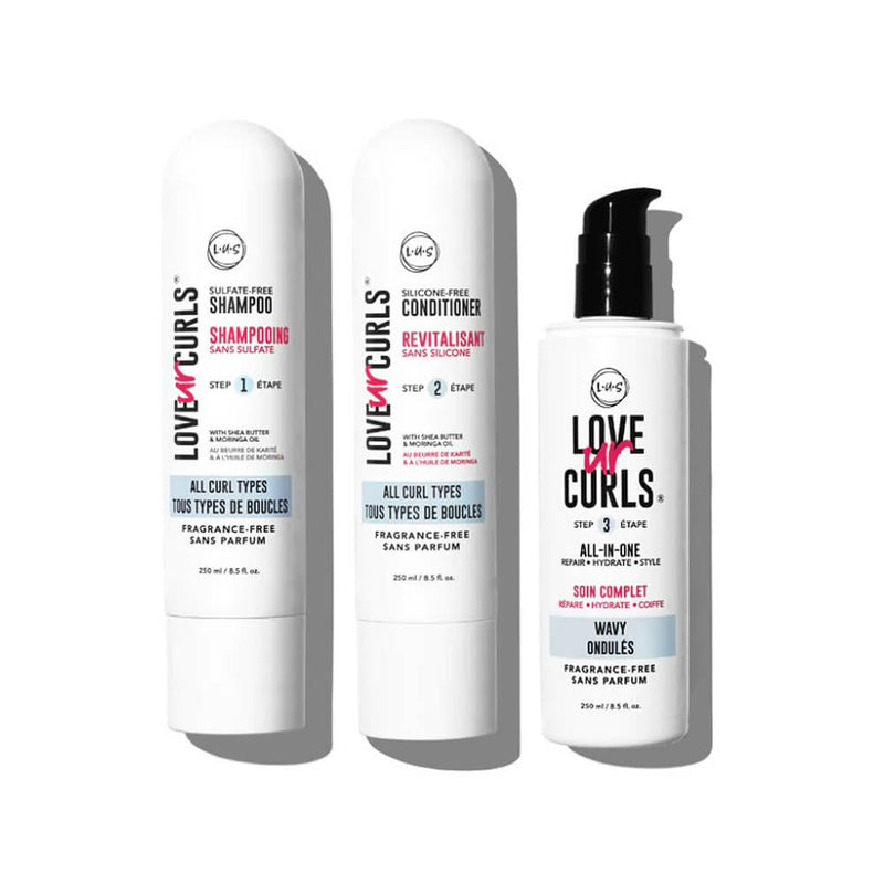 Love Ur Curls 3-Step System Wavy Fragrance Free