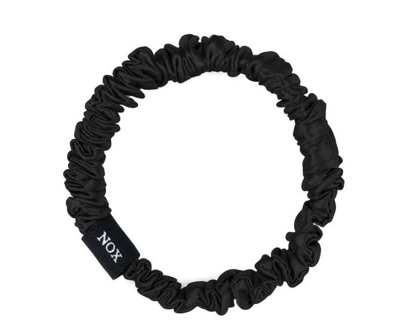 NOX hedvábná scrunchie černá