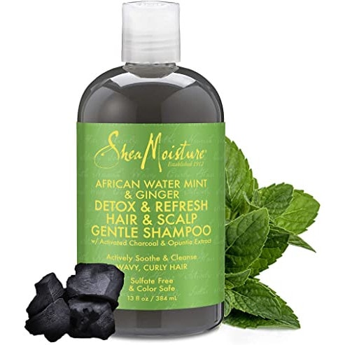 Shea Moisture African Water Mint and Ginger Detox & Refresh Shampoo – Detoxikační šampon 384 ml