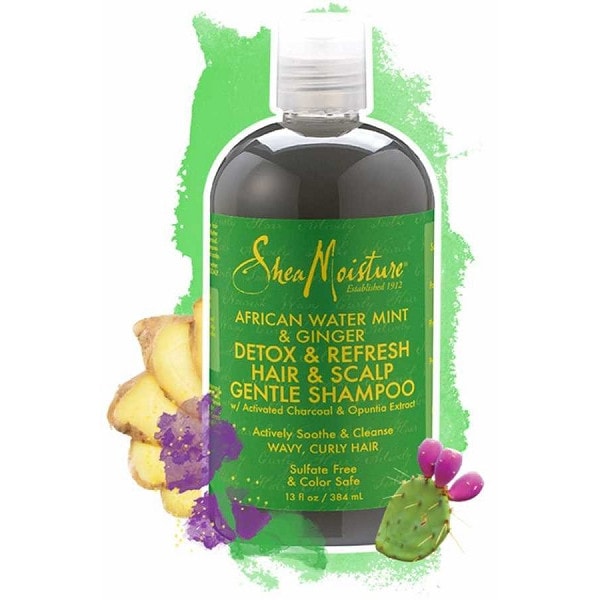 Shea Moisture African Water Mint and Ginger Detox & Refresh Shampoo – Detoxikační šampon 384 ml