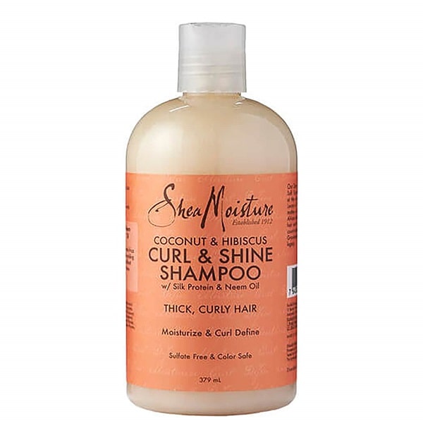 Shea Moisture Coconut & Hibiscus Curl & Shine Shampoo – Šampon na kudrny 384 ml