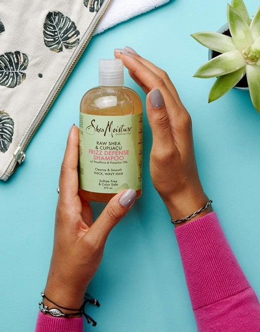 Shea Moisture Raw Shea & Cupuacu Frizz Defense Shampoo – Šampon proti krepu 379 ml