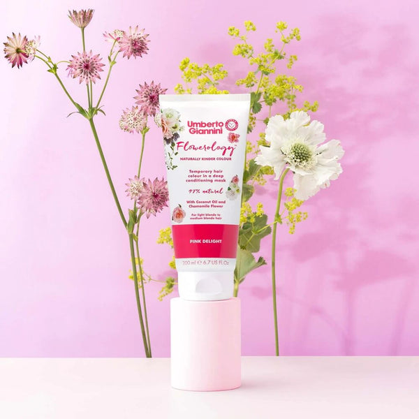 Umberto Giannini Flowerology Temporary Colour Mask – Pink Delight