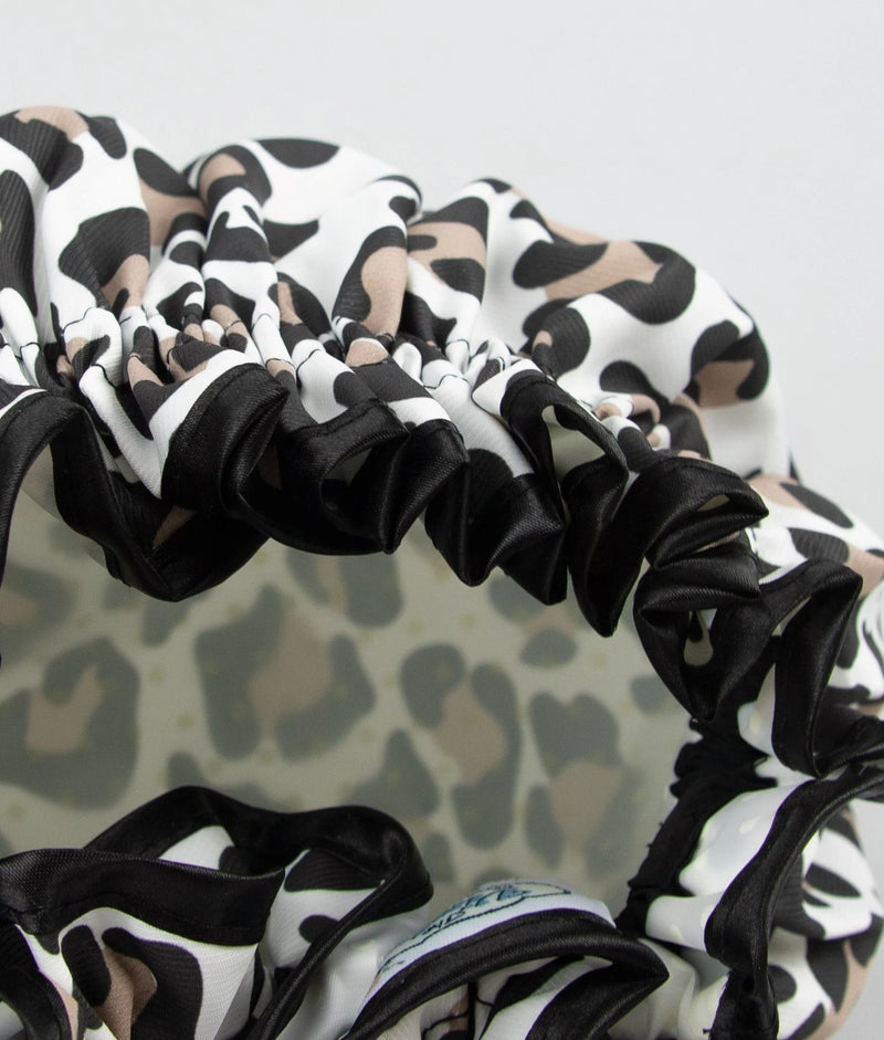 The Vintage Cosmetic Company Leopard Print Shower Cap – Koupací čepice