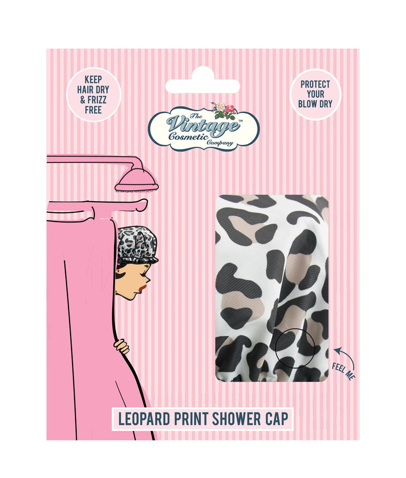 The Vintage Cosmetic Company Leopard Print Shower Cap – Koupací čepice