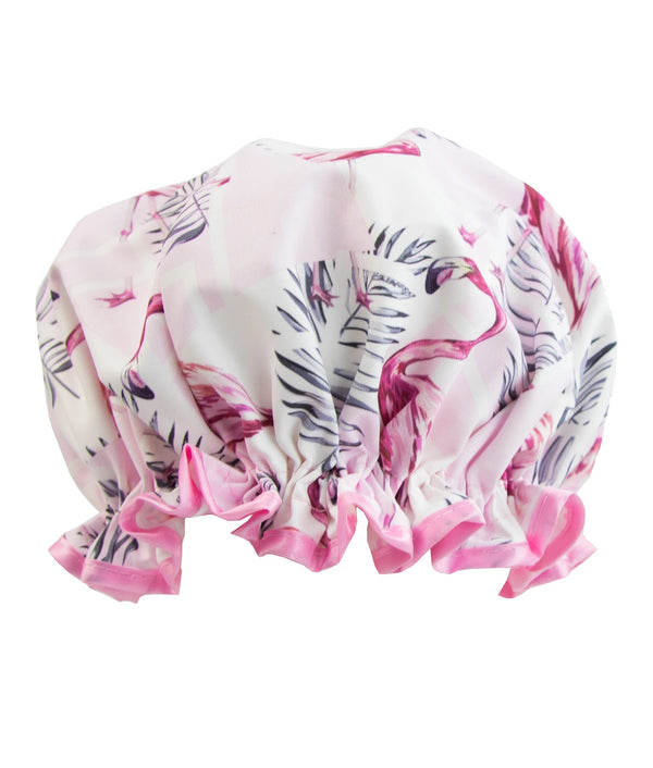 The Vintage Cosmetic Company Shower Cap Pink Flamingo – Koupací čepice